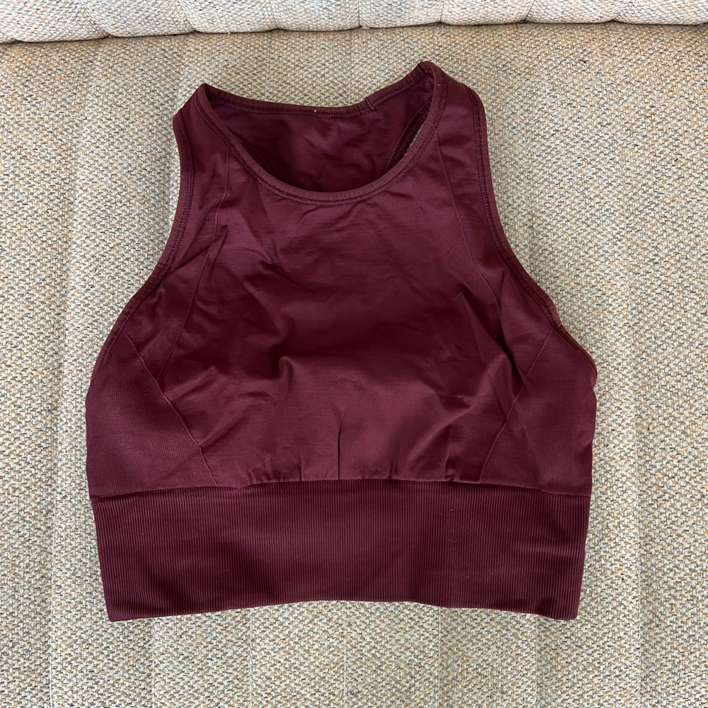 Lululemon Red Sports Bra High Neck